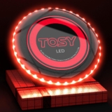 TOSY Flying Disc – 36 monocolor LEDs, Super Bright, Smart Modes, Cool Easter Gift, Camping Toy for Kid/Teen/Adult, Auto Light Up, Rechargeable, Waterproof, 175g