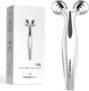 TOUCHBeauty Platinum Solar-Powered Microcurrent 3D Facial Roller Lifting & Firming Face Massager, Y-Shape Roller, Slimming Face Tool, Multi-Angle Contour Design for Face & Neck, Waterproof