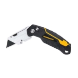 TOUGH MASTER Folding Utility Knife, Plus 4 Piece SK2 Blades, Retractable Function, Aluminium Alloy Handle