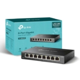 TP-Link TL-SG608E Managed Network Switch, 8-port Ethernet Splitter, Gigabit High-speed