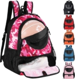 TRAILKICKER Black Mesh Basketball Bag with Shoe Compartment Basketball Bag for Boys Girls Men Women Ball Gear All Sports
