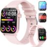 TRAUSI Smart Watches for Women Men, 1.83 inches HD Smartwatch with 120 Sports Modes, Heart Rate/Sleep Monitor, IP67 Waterproof, Bluetooth Call & Music Control for iPhone/Android (bright pink)