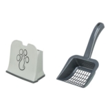 TRIXIE Litter Scoop with Holder for Litter, Size L, White/grey