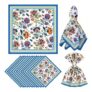 TWINKLEMON Blue Paisley Floral Dinner Napkins Set of 12 50.8×50.8cm