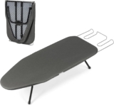 Tabletop Ironing Board Table Top Ironing Board with Iron Rest Small Foldable Ironing Table, Portable Ironing Table Non-Slip Folding Legs, for Apartments, Dorms, 82×32 cm (Gray)
