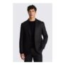 Tailored Fit Black Twill Linen Suit