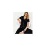 Tall Black Jersey Revere Collar Pyjama Set