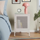 Talla Metal Bedside Table in Stone – free C&C