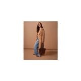 Tan Faux Suede Belted Trench Coat