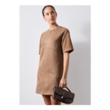 Tan Faux Suede Mini Shift Dress Tan 8