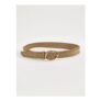 Tan Suede Effect Whipstitch Belt