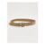 Tan Suede Effect Whipstitch Belt