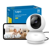 Tapo C210 2K 3MP Pan/Tilt Indoor Security Camera, 360 View, Night Vision, No Monthly Fee, AI Motion Detection, Two-Way Audio