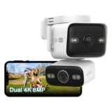 Tapo C575D 4K Dual Lens Outdoor Security Camera, Pan Tilt CCTV Camera Outdoor with 170 Wide Angle, 18x Zoom