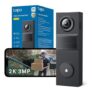 Tapo D205 2K 3MP Battery Doorbell Wireless, No Monthly Fee
