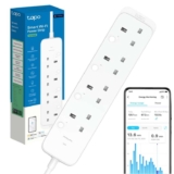 Tapo P304M Smart Plug Power Strip, Energy Monitoring, MATTER Certified, Surge Protection, Zero-Crossing Detection, Remote Control