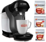 Tassimo by Bosch Style Friendly Pod Coffee Machine with 40 Kenco Drinks Starter Bundle, TAS112EGBC – Black -Sold by Lavarion FBA Prime Deal