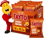 Tayto Crisps – Smoky Bacon Bulk Pack of 16 x 32.5g – Traditional Irish Crisps Multipack Snack Box