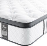 TeQsli 4FT6 Double Mattress 10 Inch Gel Memory Foam Pocket Spring Hybrid, Medium Firm Orthopedic Mattress Back Pain Relief – Edge Support & OEKO-TEX Certified 135x190x25cm