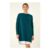 Teal Mock Shirt Knitted Dress