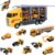 Teamsterz Construction Transporter Vehicle Playset Construction Car, Lorry And Construction Truck Toys Indoor And Outdoor Sandpit Toys Toy Car Launcher Cars Storage And Ramp Ages 3