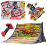 Tech Deck Shred N Blast Sk8board, Motorised Finger Skateboard Toy with Rider and Ramp