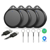 Tecknet 4-Pack Air Tracker Tag, iOS Only, Rechargeable (Up To 3yrs/Charge) & IP67 Waterproof, 90dB Loud Alarm Sold By Tecknet/FBA
