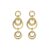 Ted Baker Huliet Multi Hoop Drop Earrings Gold