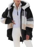 Teddy Fleece Jacket Women: Fluffy Womens Winter Jackets Outdoor Ladies Hoodies with Full Zip Casual Sweatshirts Warm Outwear Lightweight Cardigan Soft Thermal