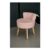 Teddy Fleece Vanity Stool with Rubberwood Legs