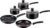 Tefal Essential 5-Piece Non-Stick Cookware Set: 3 Saucepans (16/18/20CM) with Lids, 2 Frying Pans (20/24CM), Compatible with All Hobs Except Induction Black – B472S545
