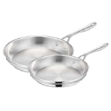 Tefal x Jamie Oliver – Uncoated Stainless Steel Frying Pan – Twin Pack – With Code