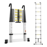 Telescopic Ladder 3.3M Aluminium Loft Ladder, Ladders Extendable with Hooks