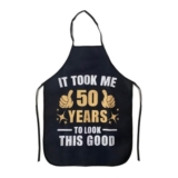 Telivava Funny 40th-60th Birthday Gift Apron, Black