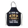 Telivava Funny 40th-60th Birthday Gift Apron, Black