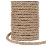 Tenn Well 10mm Jute Rope, 15m, 50 Feet Thick and Strong Natural Jute Twine