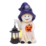 Teresas Collections Light-up Halloween Ghost Table Decor 20cm