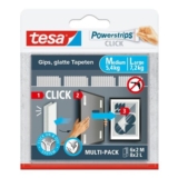 Tesa Powerstrips Click – 6×2 Medium and 8×2 Large