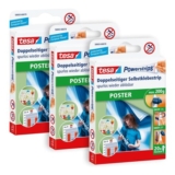 Tesa Powerstrips Poster Double-Sided Adhesive Strips Clear 60 Pack – £4.47 S&S