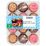 Tesco Party Cupcakes – Vanilla, Chocolate, Raspberry 12 Pack – Clubcard Price