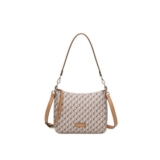 Tessura Monogram PU Leather Top-Handle Hobo Bag