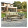 Tetbury Acacia Wood and Rope Corner Sofa Casual Dining Garden Furniture Set