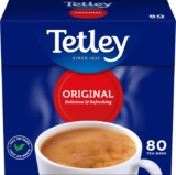 Tetley Original Black Tea, 80 Breakfast Tea Bags Britains Tea, 185 Years of Tea Heritage, Rainforest Alliance Certified, Plant-Based Teabags, Recyclable Box, 80 Bag Box