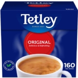 Tetley Original Black Tea Bags – Full Flavoured British Brew – Perfect for Breakfast or Anytime – Rainforest Alliance Certified -160 Teabags