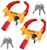Tevlaphee Wheel Clamp Lock 2-Pack Security for Cars, Vans, Motorhomes (Fits 7-11 Tyres) – Sold by TEVLAPHEE-EU/FBA