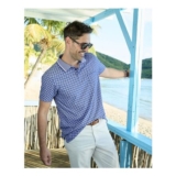 Textured Print Polo Shirt