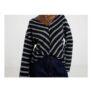 Textured Stripe Knit Longline Top