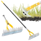 Thatch Rake for Lawn, 38cm Adjustable Head Weed Tool, Dethatcher Rake to Cleaning Dead Grass – Sold by BlumeTrec / FBA