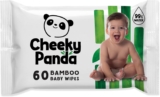 The Cheeky Panda Bamboo Biodegradable Baby Wipes 99% Purified Water, Suitable for Sensitive Skin Dermatologically Tested