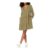 The Drop Womens Ruffle-Neck Tiered Mini Dress, Olive, M